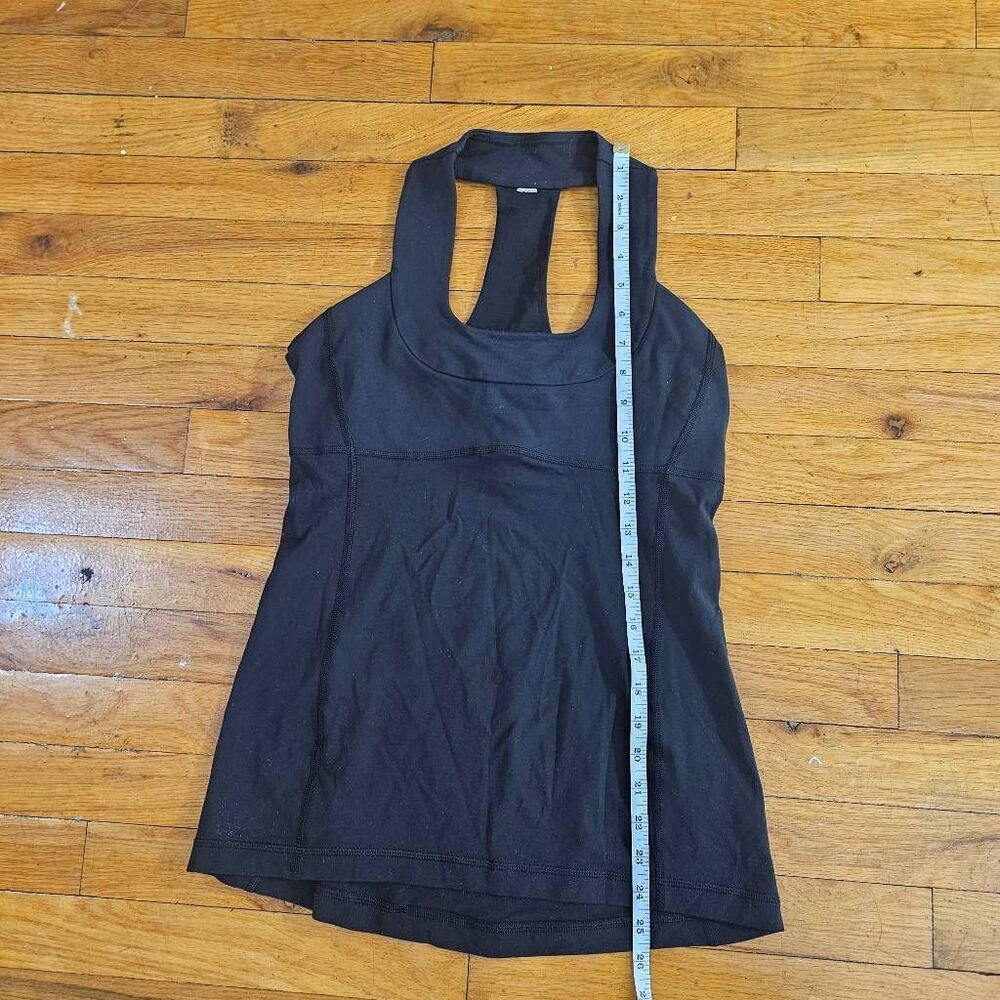 Lululemon Black Scoop Neck Tank Top Size 6 - Picture 2 of 6